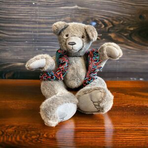 1988 Donna Claustre Original Snooty Bear Plush Mohair Cute Grey 12” Handmade